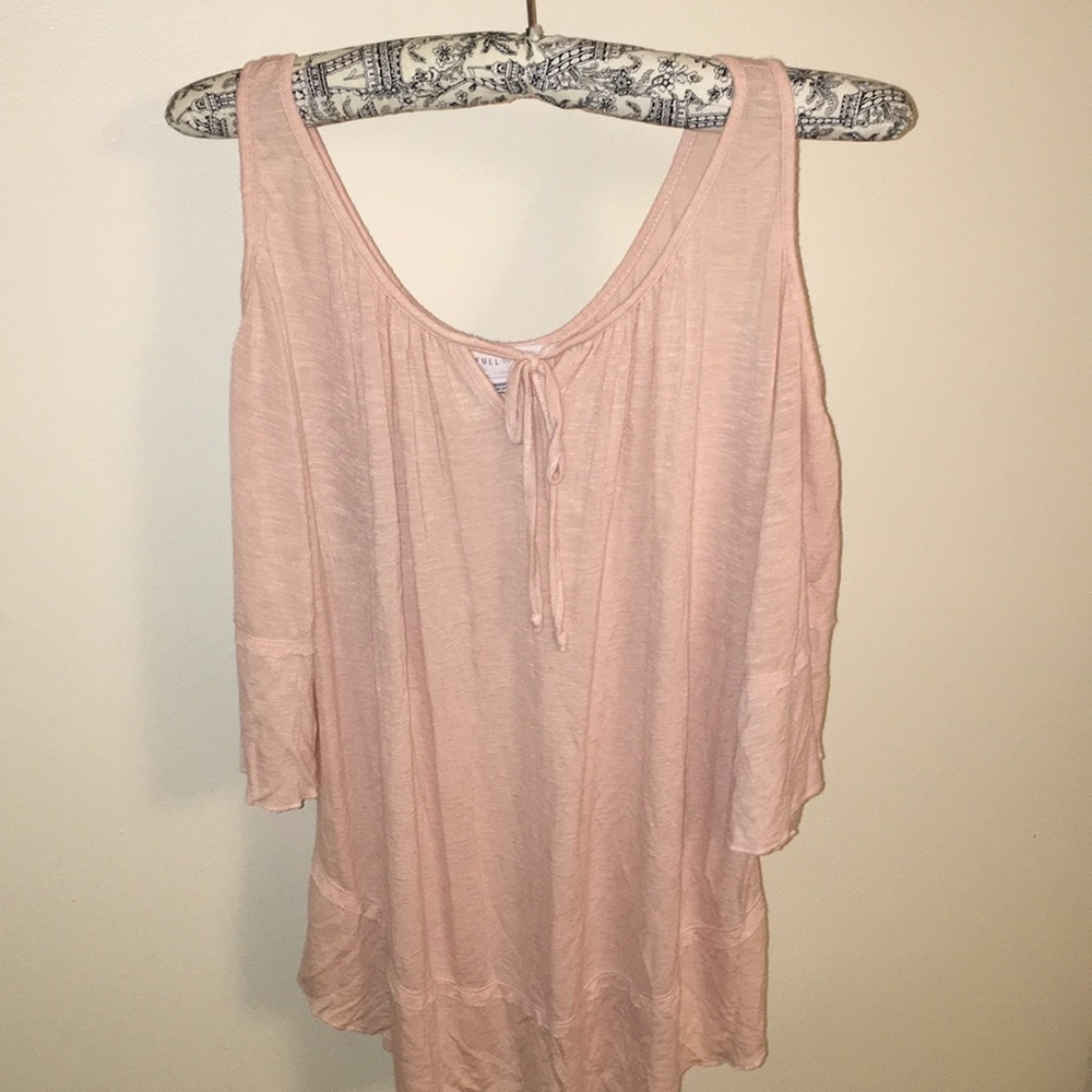 Light pink cold shoulder top